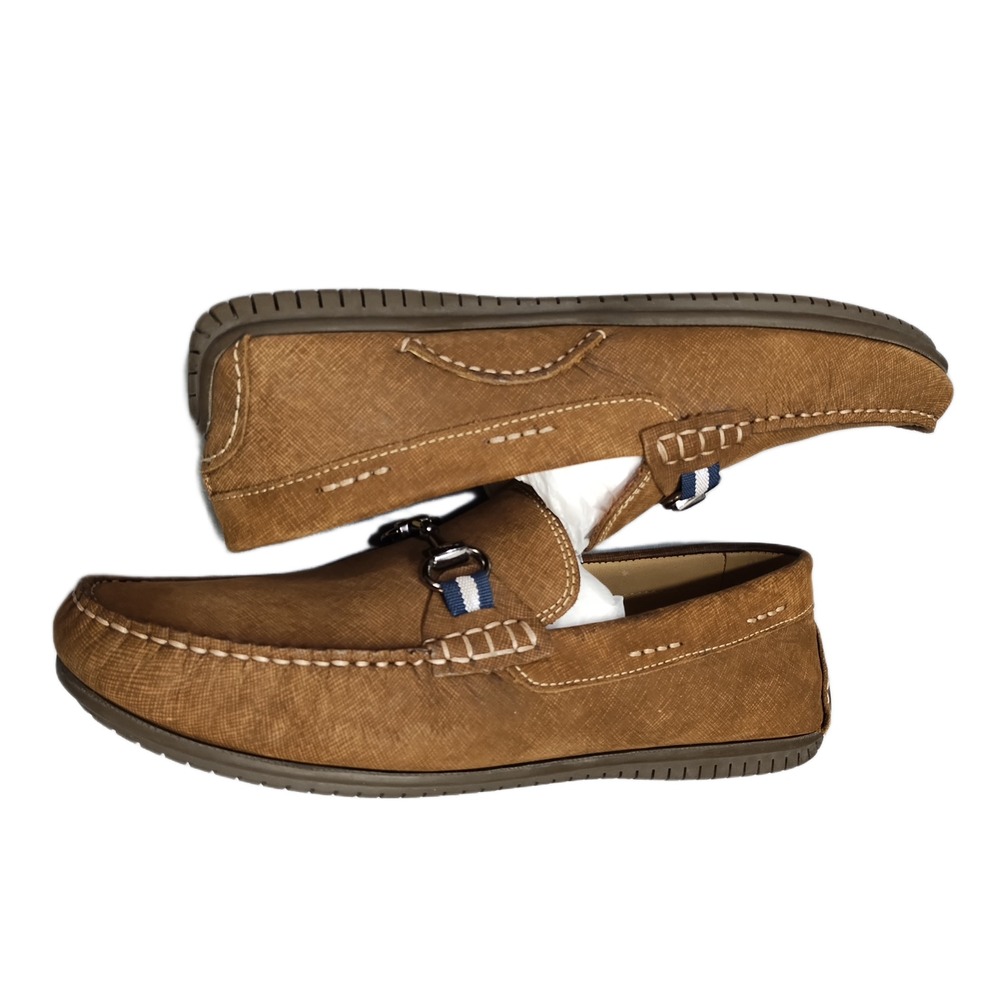 Martin Dingman Bermuda Horse Bit Loafers Mens US 8.5M Brown Moc Toe 530734M EUC
